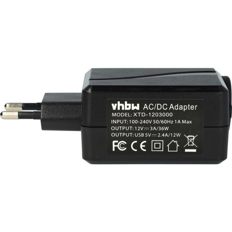 vhbw adattatore 12 V - 220 V, trasformatore di tensione da 1000 mA per  caricatore, cavo di ricarica da auto