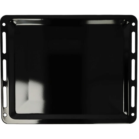 vhbw teglia compatibile con Siemens HB875G8B1/26, HM636GNS1/20, HM636GNS1/05 forno - 45,5 x 36,1 x 2 cm, antiaderente, smaltata nero (1/5)