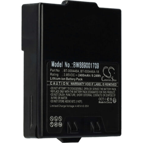 vhbw batteria sostituisce Zebra BT-000446B, BT-000446A, BT-000446A-18 per computer portatile scanner PDA (2400mAh, 3,85V, Li-Ion) (1/5)