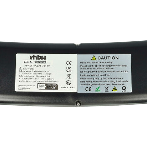 vhbw batteria compatibile con S-Bikes F50e E-Bike bici elettrica (8,7Ah,  36V, Li-Ion) + caricatore