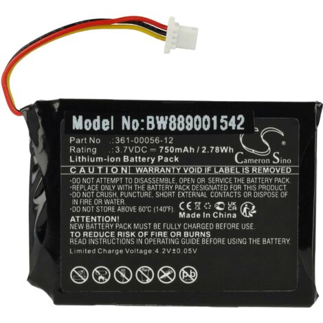 Vhbw batteria sostituisce Garmin 361-00056-05, 361-00056-11 per navigatore GPS (750mAh, 3,7V, Li-Ion) | Leroy Merlin