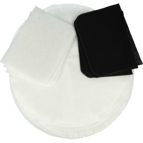 vhbw 3x filtro antigrasso, 3x filtro ai carboni attivi, 6x filtro di carta sostituisce DeLonghi 5512510041 per friggitrice - set da 12pz. (1/5)