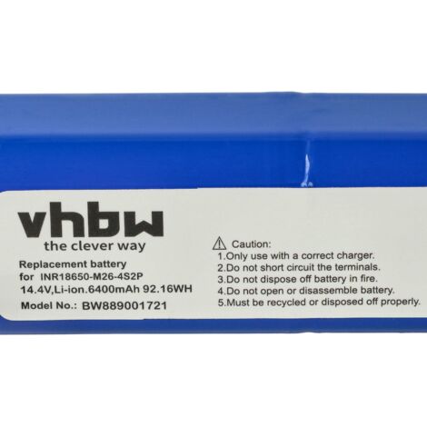 vhbw Akku kompatibel mit Proscenic M6 Pro, LDS M7 Staubsauger (3200 mAh, 14,4 V, Li-Ion