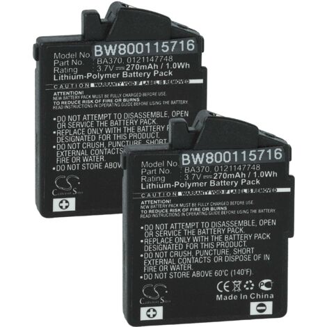 Vhbw Batteria Sostitutiva 140mAh 3,7V Li-Poly Per Cuffie Sennheiser RI 830S, RI 840, RR 4200