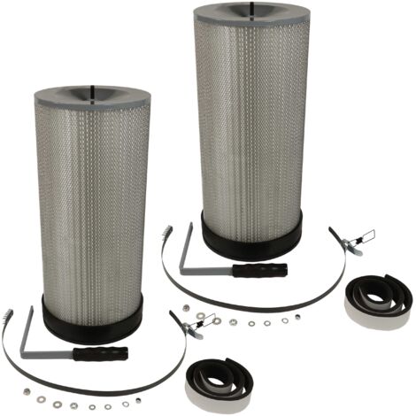 vhbw 2x Filtro per polveri sottili compatibile con Holzmann ABS850 impianto di aspirazione - cartuccia filtrante con spazzola per la pulizia (1/5)