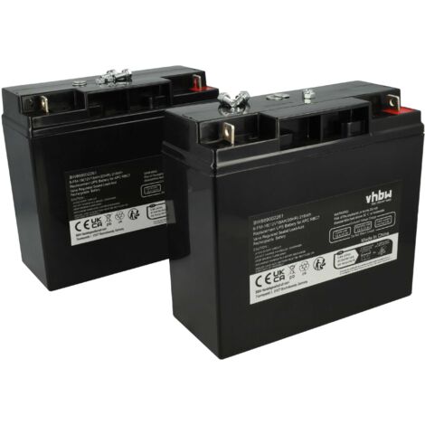 vhbw 2x batteria compatibile con APC SU1000XL, SU1000XLNET, SMT1500, SMT1500I, SU1400, SU1400BX120, SU1400NET, 1500VA UPS (18000mAh, 12V, AGM) (1/5)