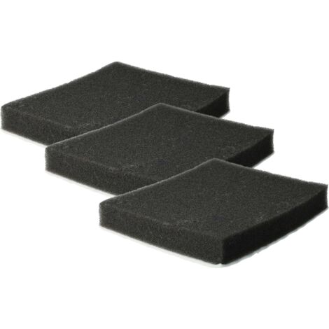 vhbw 3x microfiltro igienico compatibile con Samsung VCC4790H33/BOL, VCC4790H33/XEH aspirapolvere - Filtro dell'aria nero / bianco, rettangolare (1/5)