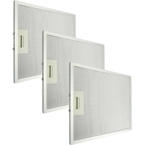 vhbw 3x filtro anti-grasso compatibile con Klarstein Hektor Eco 10034864, 10034865 cappa da cucina, alluminio