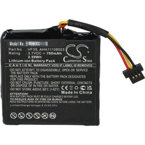vhbw batteria sostituisce Garmin KH44BH48D6DE5, KE37BE49D0DX3 per navigatore GPS (1200mAh, 3,7V