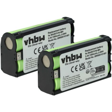 Vhbw 2 Batterie Ricaricabili Li-Poly 140mAh 3,7V Per Cuffie Wireless Sennheiser (RI 830S, RI 840, RI 900, RR 4200, RR 840) - 5