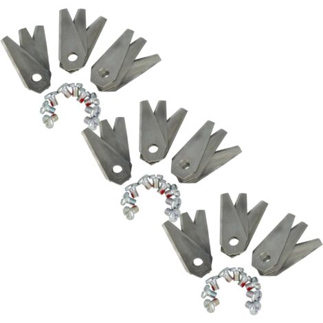 vhbw 27x Lama di ricambio compatibile con Bosch Indego M 700, S+ 350, S+ 400, XS 300, S+ 500, S 500 tagliaerba - argento, in acciaio (1/5)