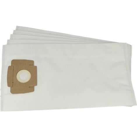 vhbw 5x sacchetto sostituisce Cleanfix 022.431, 022.431.120 per aspirapolvere - 45,5cm x 24cm Bianco