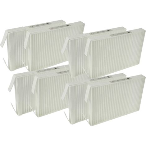 vhbw set di 8x filtri compatibile con Zehnder ComfoSpot 50 sistema di ventilazione - Filtri G4 / F7, 18 x 12 x 4 cm, bianco (1/5)