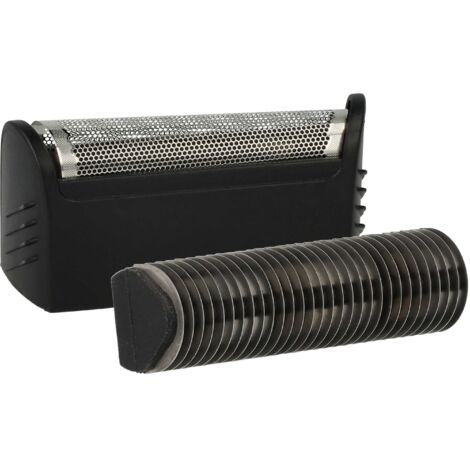 vhbw Set pezzi di ricambio lamine compatibile con Braun 1507s, 1013, 1013s, 1008, 1012 rasoio elettrico, lamina + blocco lame, colore nero/argento