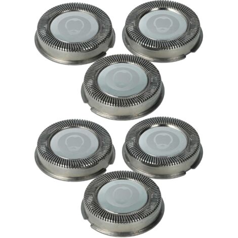 vhbw 6x testina di ricambio compatibile con Philips HQ5861, HQ5870, HQ5885, HQ5865, HQ5866, HQ801, HQ802, HQ5886, HQ5890 rasoio elettrico (1/5)