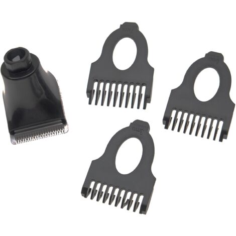 vhbw set di attacchi compatibile con Philips serie S7000 S7310, S7370, S7530 rasoio elettrico - 4 pezzi, kit con pettine da 3mm / 5mm / 7mm (1/3)