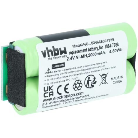 Vhbw Batteria Di Ricambio Compatibile Con Proscenic Pro806 – 2800mAh, 14,4V, NiMH - 2