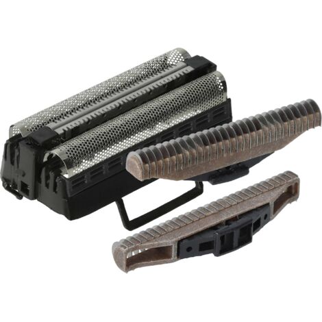 vhbw 2x blocco lame, 1x doppia lamina con supporto compatibile con Wahl Lift'n'Wash 7055390 rasoio, nero / argento (1/5)