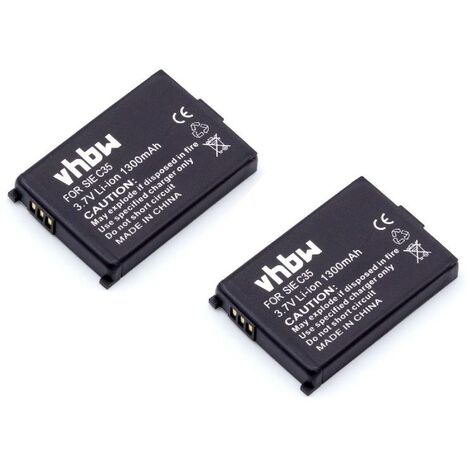 vhbw 3x batteria compatibile con Ericsson DT690, DT692 telefono fisso cordless (950mAh, 3,7V, Li-Ion) nero