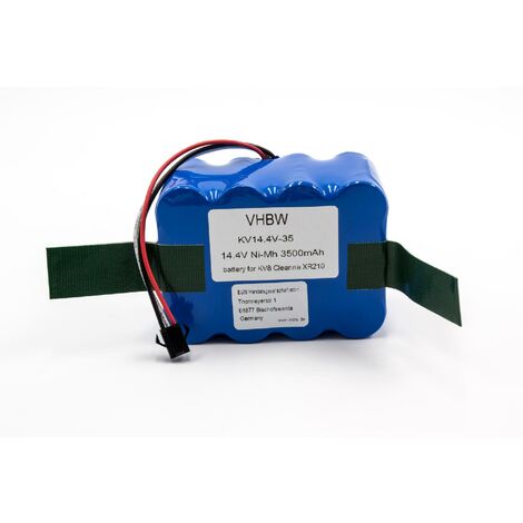 vhbw batteria sostituisce Klarstein NS3000D03X3, YX-NI-MH-022144-TN per aspirapolvere (3500mAh, 14,4V, NiMH)