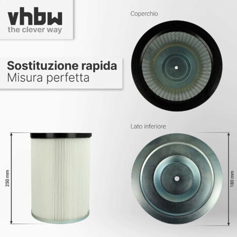 vhbw filtro cartucce compatibile con aspirapolvere aspiraliquidi  sostituisce Kärcher 6.907-038.0