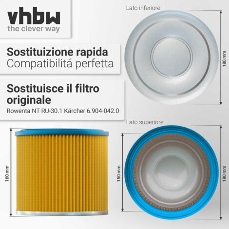 Vhbw 5x filtre à cartouche compatible avec Rowenta Collecto RB 510, RB