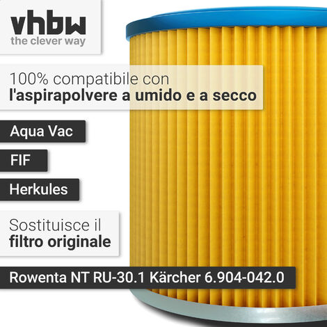 vhbw filtro tondo/filtro a lamelle compatibile con aspirapolvere OBI NTS 20