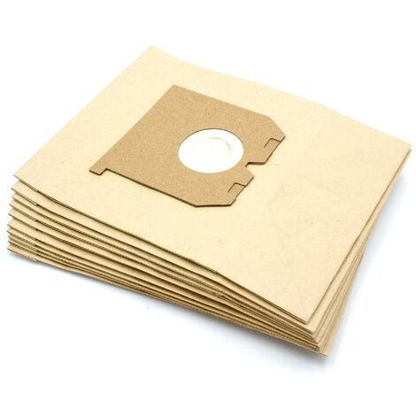 vhbw 10x sacchetto compatibile con Singer Supertronic 5 aspirapolvere - in carta, 22, 25cm x 20,5cm, color sabbia