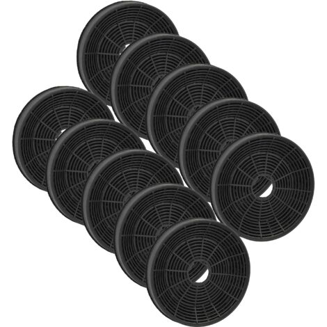 4 Filtri A Carboni Attivi Vhbw Per Cappe Falmec GRUPPTV 3130 E 3330 – Diametro 16,8 Cm, Ricambio Originale, Neutralizza Grasso E Odori (AS-AZKF840)