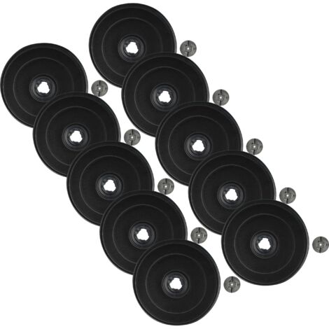 Vhbw 4 Filtri A Carbone Attivo Per Cappe Ikea – Compatibili Con 602.446.70, Diametro 25,5 Cm – Sostituzione Ogni 3-6 Mesi