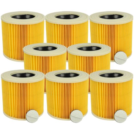 Vhbw Filtro A Pieghe Piatte Per Aspirapolvere Metabo AS 8000 – Diametro 18,8 Cm, Sostituisce 2351110, Blu/Giallo