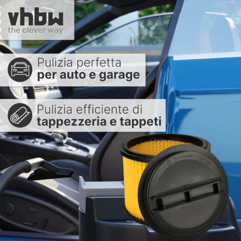 Vhbw Filtro A Pieghe Piatte Per Aspirapolvere – Sostituisce Einhell 2351110, Blu/Giallo, Ø18,4 Cm