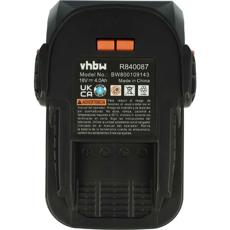 vhbw 1x batteria compatibile con Ridgid R840086, R840087 utensile elettrico (4000 mAh, Li-Ion, 18 V)