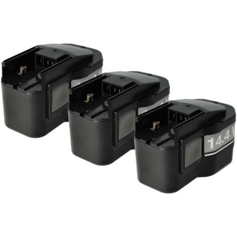 vhbw 3x batteria compatibile con Milwaukee PES 14.4 T, PIW 14.4 HEX, PAS 14.4 Power Plus, PCG 14.4 utensile elettrico (1500 mAh, NiMH, 14,4 V) (1/5)