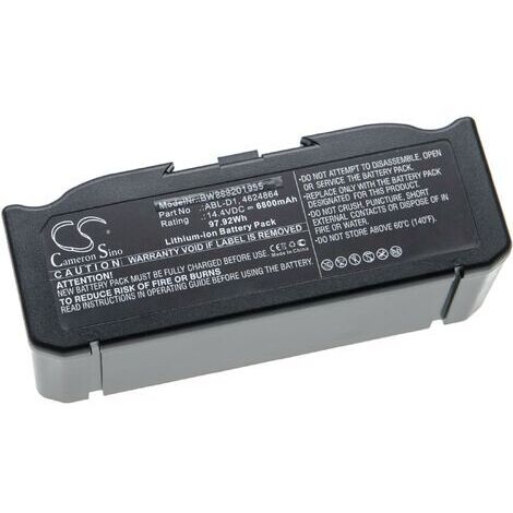 vhbw batteria compatibile con iRobot Roomba e619240, e6134, e619840, e6198, e619820, i31502F home cleaner nero (6800mAh, 14,4V, Li-Ion) (1/2)