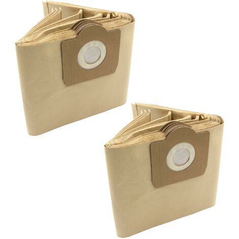 vhbw 20x sacchetti compatibile con Rowenta RU 600 bis 635, RU 605 / RU605,  RU 630 / RU630, RU 635 - Collecto aspirapolvere - in carta, color sabbia