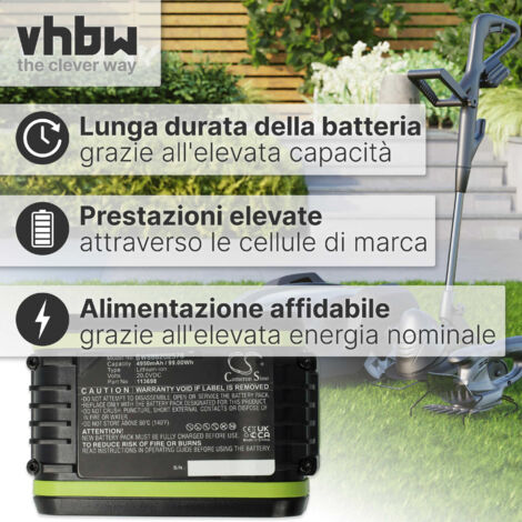Batteria Ricambio 18V 2500mAh Li-Ion Per AL-KO Robolinho 1150 W E 500 E Robot Tagliaerba - Compatibile