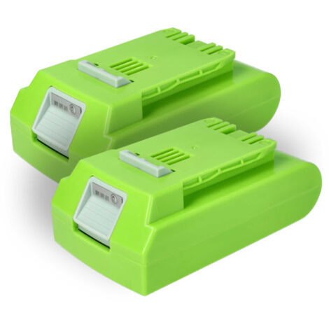 vhbw 2x batteria compatibile con Stiga SAB 24 AE, SC 24 AE, SGT 24 AE, SHT 24 AE, SMT 24 AE attrezzi da lavoro (2000 mAh, Li-Ion, 24 V)