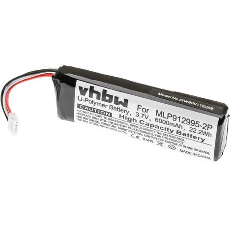 vhbw - Li-poly Batteria 800mah (3.7v) Per Casse, Altoparlanti, Speaker Jbl Wind
