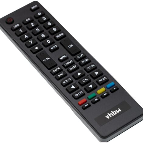 vhbw telecomando di ricambio compatibile con Haier 32D3000, 40D3500M, 48D3500, 55D3550, 65D3550, HL22K2A, HL22R1 TV, televisione (1/3)