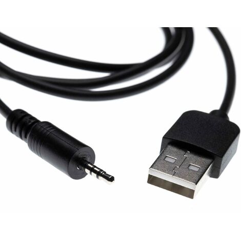 Vhbw Cavo Di Ricarica USB Per Cuffie Harman Kardon Premium BT – Jack 2,5 Mm, 55 Cm, Nero, Sostitivo E Compatto