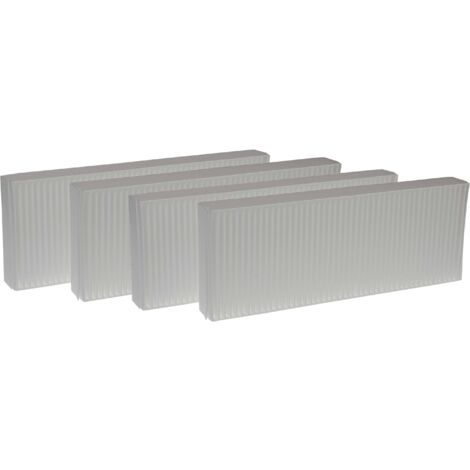 vhbw 4x filtro G4 compatibile con Zehnder Paul Novus 300, Novus 450 dispositivo di ventilazione - Set di filtri, 48 x 18 x 10 cm, bianco