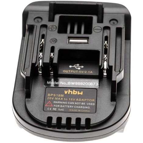 vhbw adattatore compatibile con Porter Cable utensile / batteria - Per batterie 20 V Li-Ion su batterie 18 V compatibili con Makita dispositivi