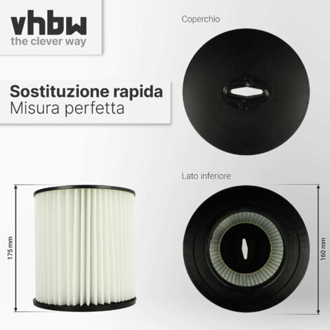 Vhbw Filtro A Pieghe Piatte Per Aspirapolvere Hoover Serie 141 - Ricambio Giallo, Lavabile, Classe F9