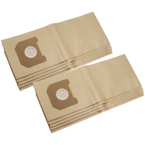 vhbw 10x sacchetto compatibile con Kärcher NT 35/1 Tact Te Edition, NT 35/1 Tact, NT 35/1 Tact Te aspirapolvere - 30cm x 35cm Marrone (1/5)