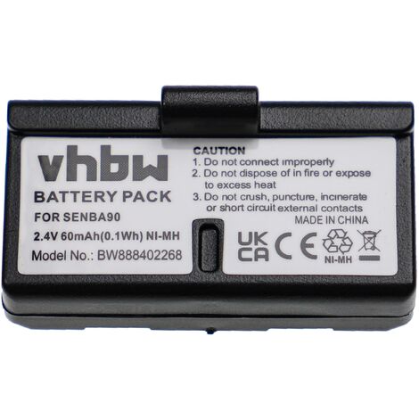 vhbw batteria compatibile con Sennheiser HDE1030, H200 HDI452-P, HDI1029 auricolari cuffie wireless (60mAh, 2,4V, NiMH) (1/4)