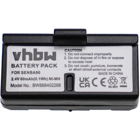 vhbw batteria compatibile con Sennheiser Audioport A1, A100A, H100, H200 auricolari cuffie wireless (60mAh, 2,4V, NiMH) (1/4)