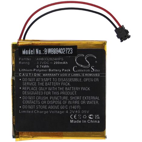 Vhbw Batteria Ricambio Per Garmin 361-00126-00 400mAh Li-Poly Per Smartwatch E Fitness Tracker