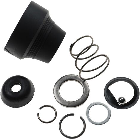 vhbw guaina protettiva per mandrino per punte da trapano compatibile con Bosch PBH 2600 RE martello perforatore, trapano, nero / argento (1/4)