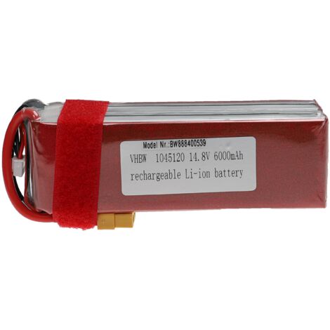 Vhbw Batteria Li-Po 3500mAh 7,4V Con XT60 Per Modellismo RC - Auto, Elicotteri, Aerei, 134x44x16 Mm